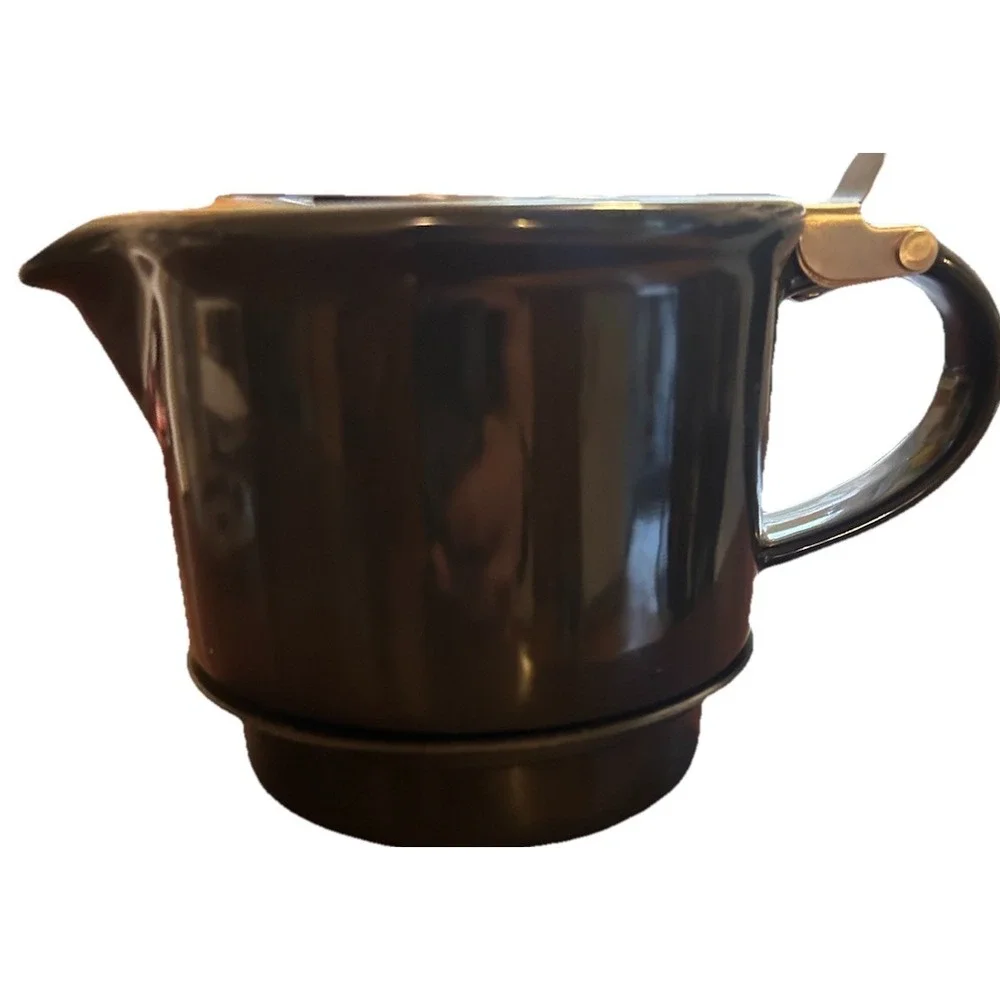 FORLIFE Stump Teapot with Stainless Steel Lid 16 oz. Black Charcoal -No Infuser